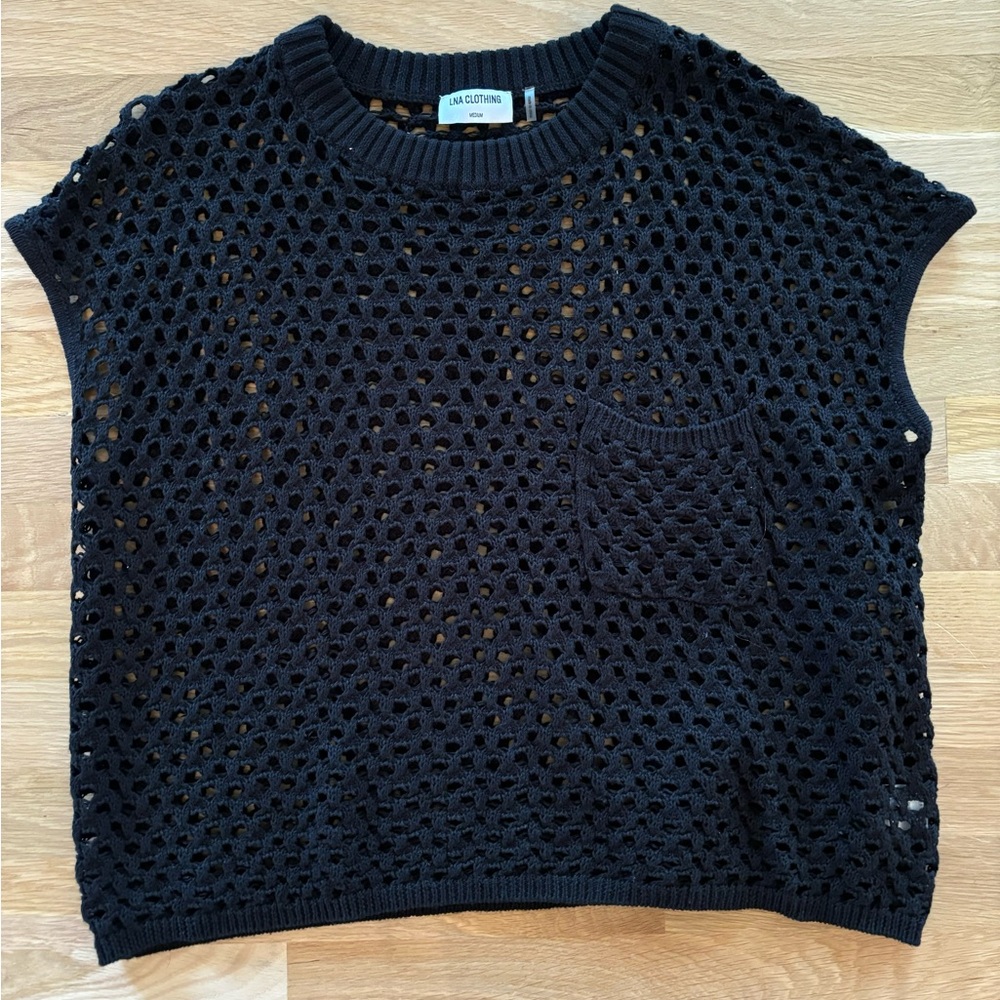 LNA Open Knit Sweater